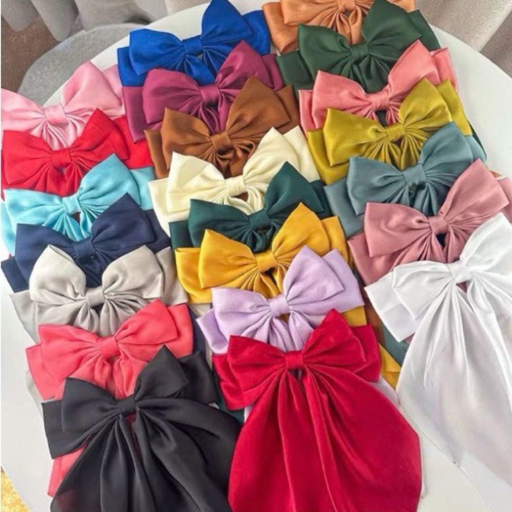 Elegant Multicolor Bow Hair Accessories Set